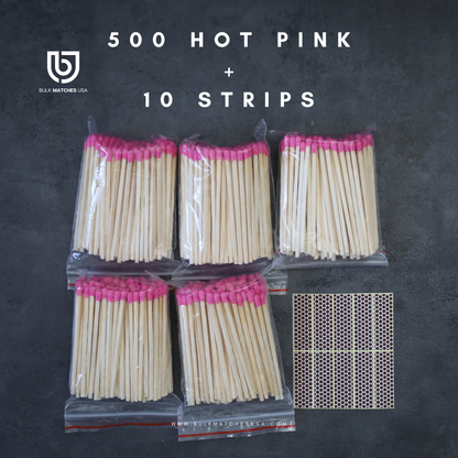 3inch Hot Pink | Bulk matches | Safety Matches Kit