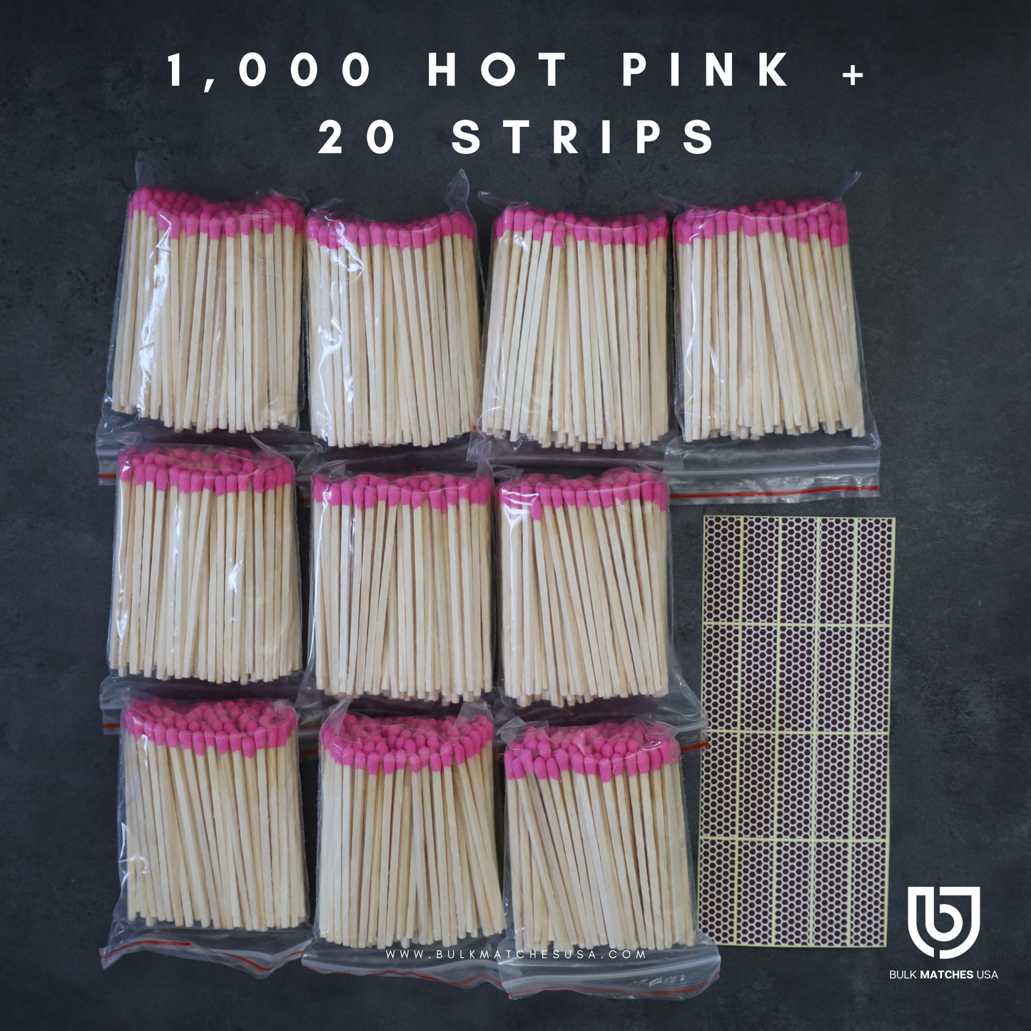3inch Hot Pink | Bulk matches | Safety Matches Kit