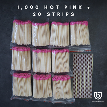 3inch Hot Pink | Bulk matches | Safety Matches Kit