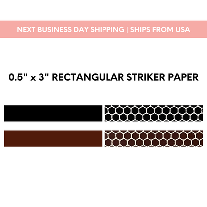 0.5" x 3" Rectangle | Pre-cut Striker Paper