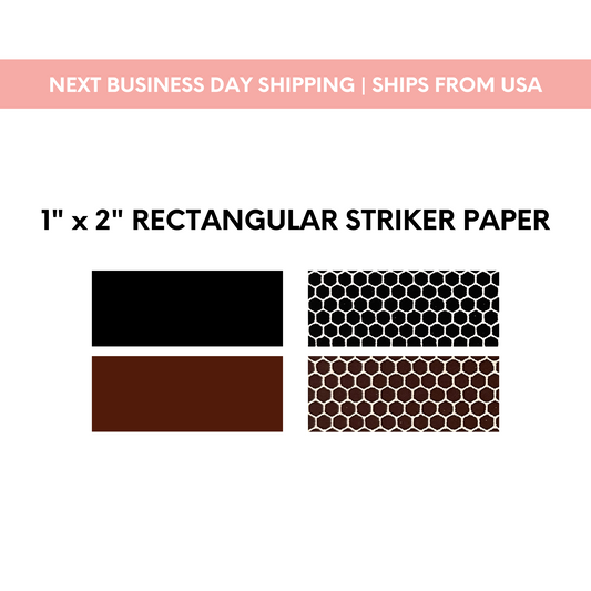 1" x 2" Rectangle | Pre-cut Striker Paper