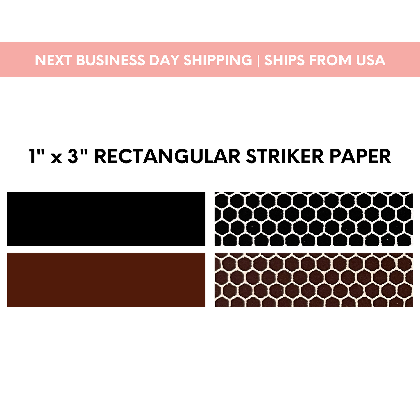 1" x 3" Rectangle | Pre-cut Striker Paper