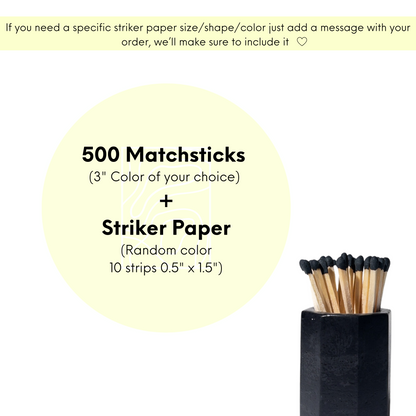 3" White Tip Long matches | Bulk matches | Matches Kit