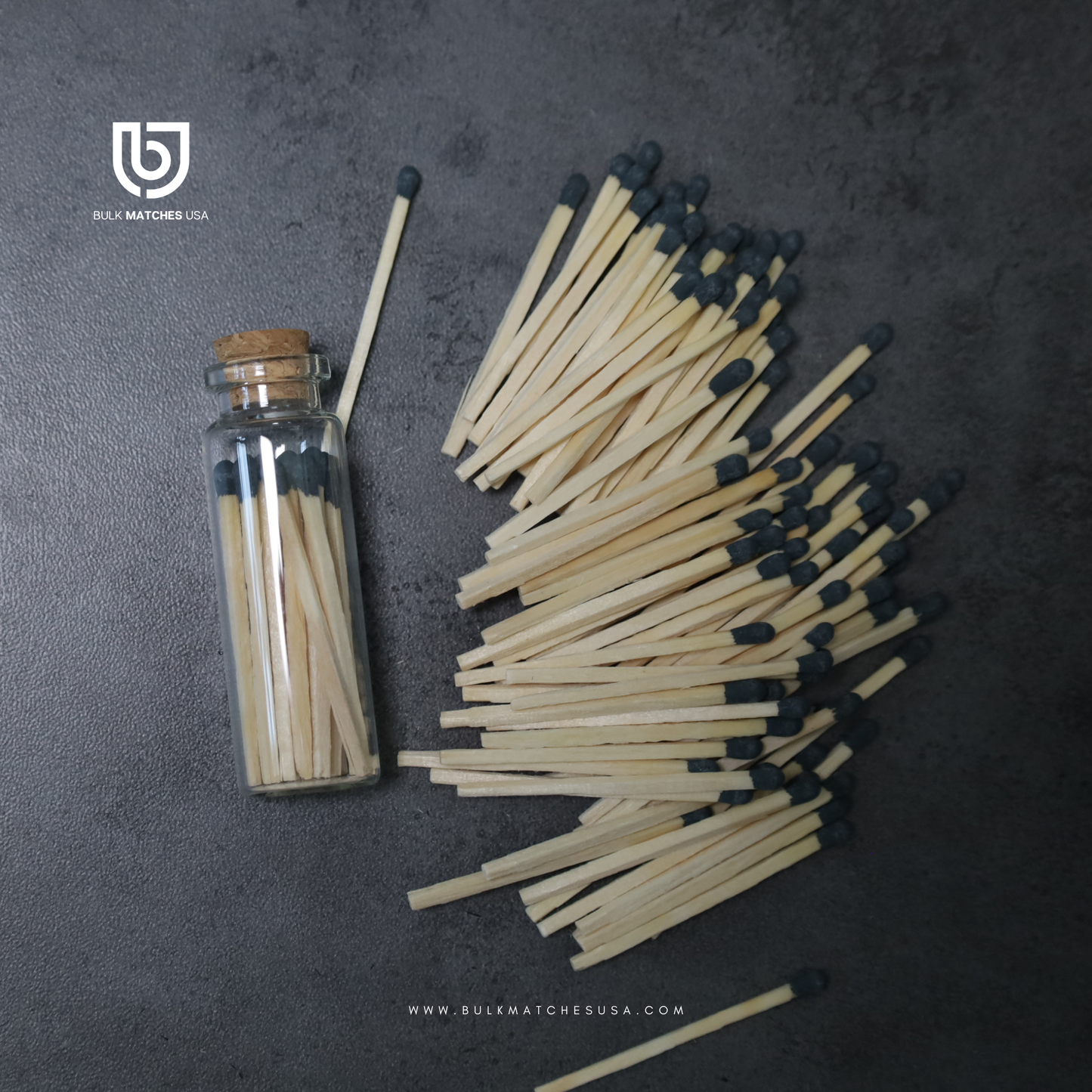 100 Ready-to-use Glass Bottles with Cork Tops | Charcoal Tip