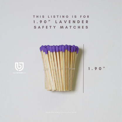1.90" Safety Matches - Lavender