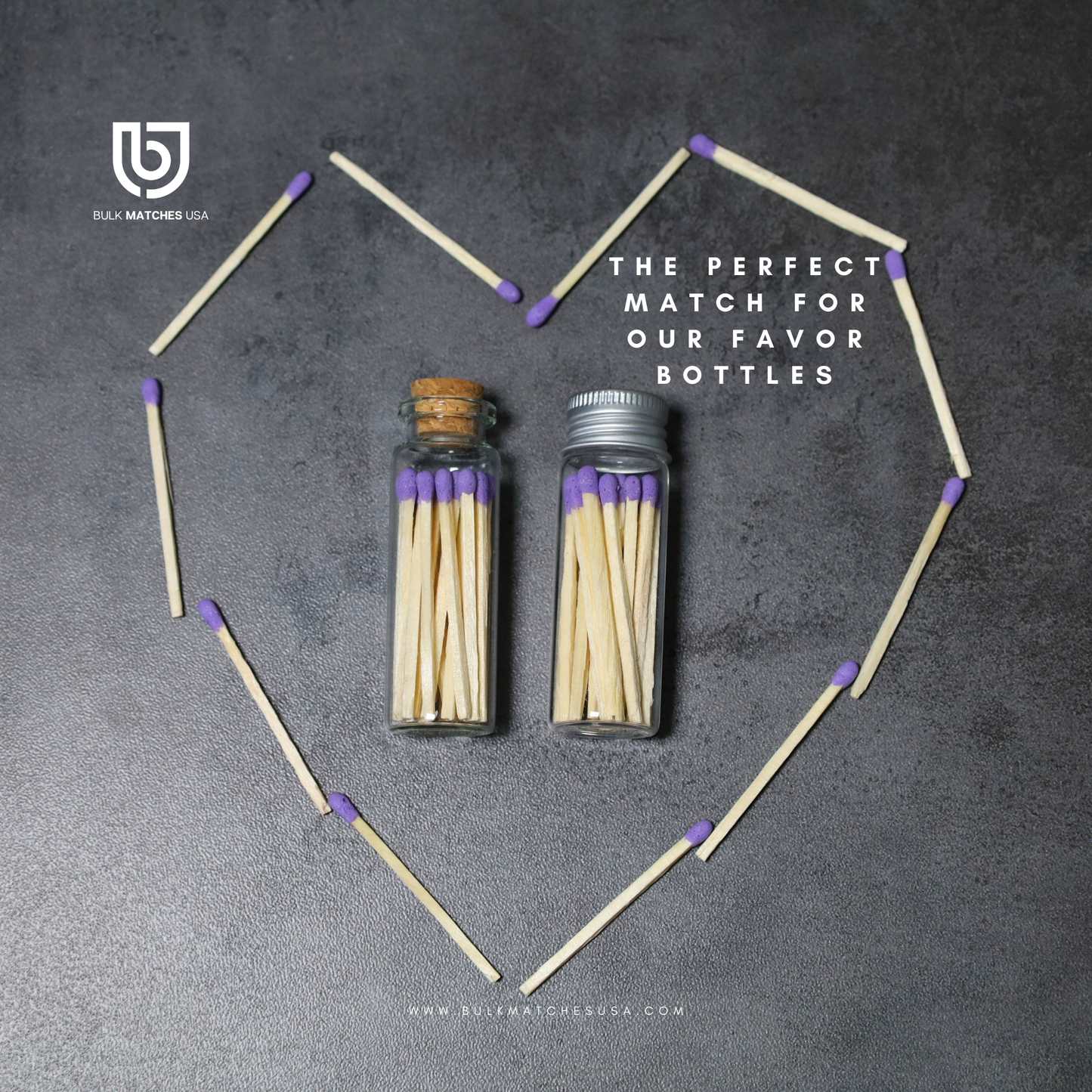 1.90" Safety Matches - Lavender