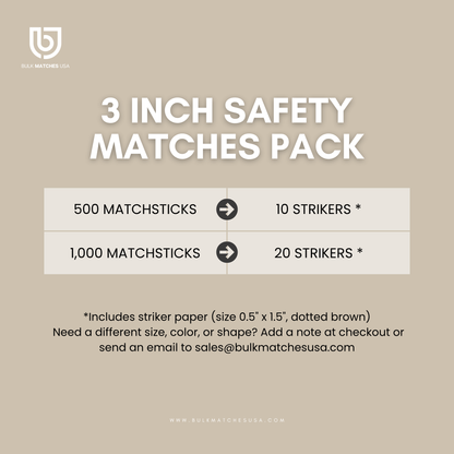 3inch Hot Pink | Bulk matches | Safety Matches Kit