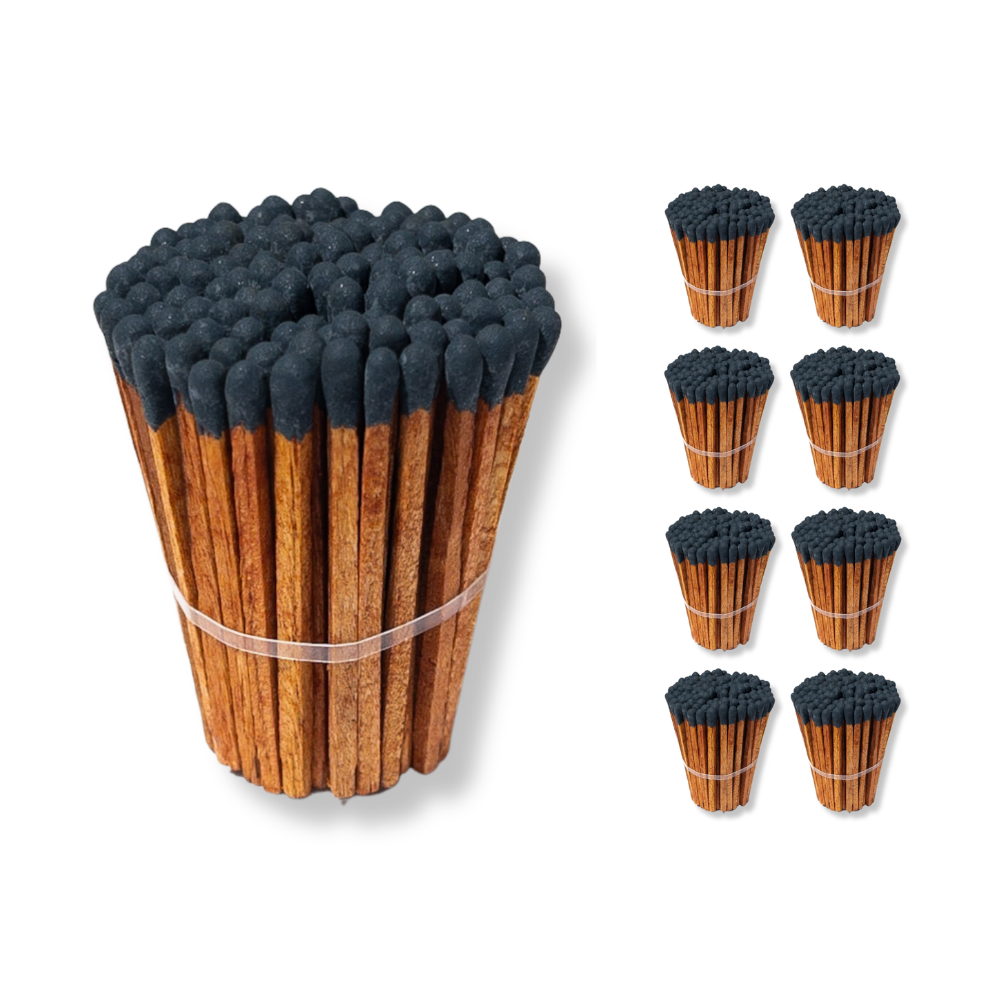 1.90” Safety Matches – Black Faux Cedar