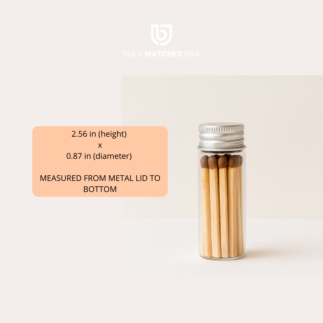 Clean Look Match Bottles – Assembled (100 Ready-to-Use Bottles with Matches + Striker)