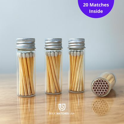 Clean Look Match Bottles – Assembled (100 Ready-to-Use Bottles with Matches + Striker)